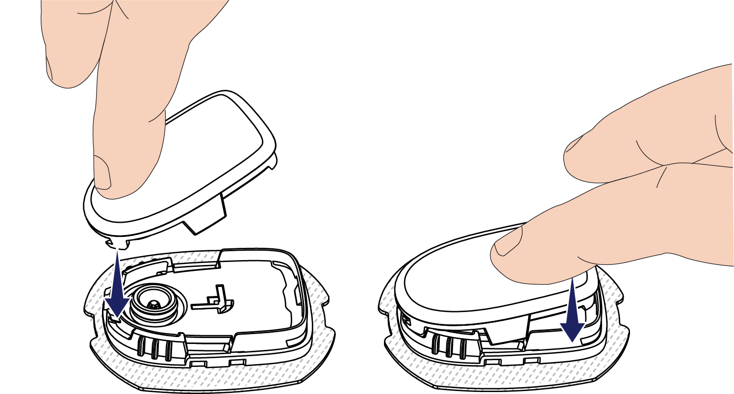 Click transmitter on sensor