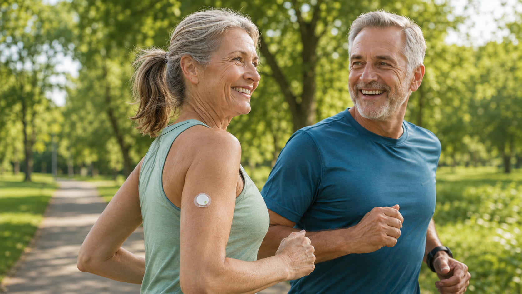 GlucoSensor Q running couple